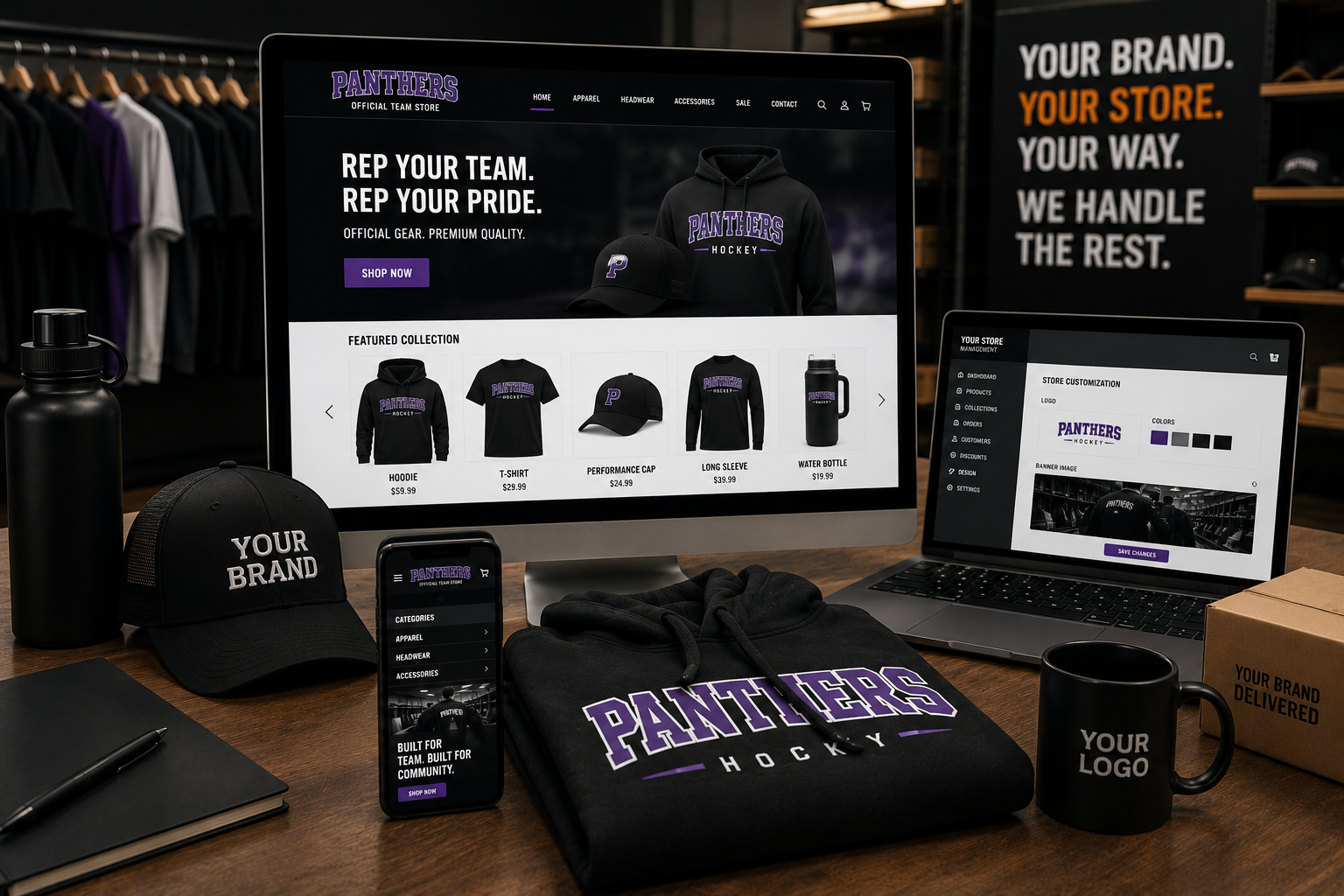 Custom online team store