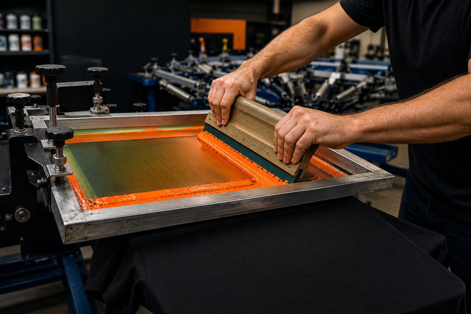 Screen printing apparel